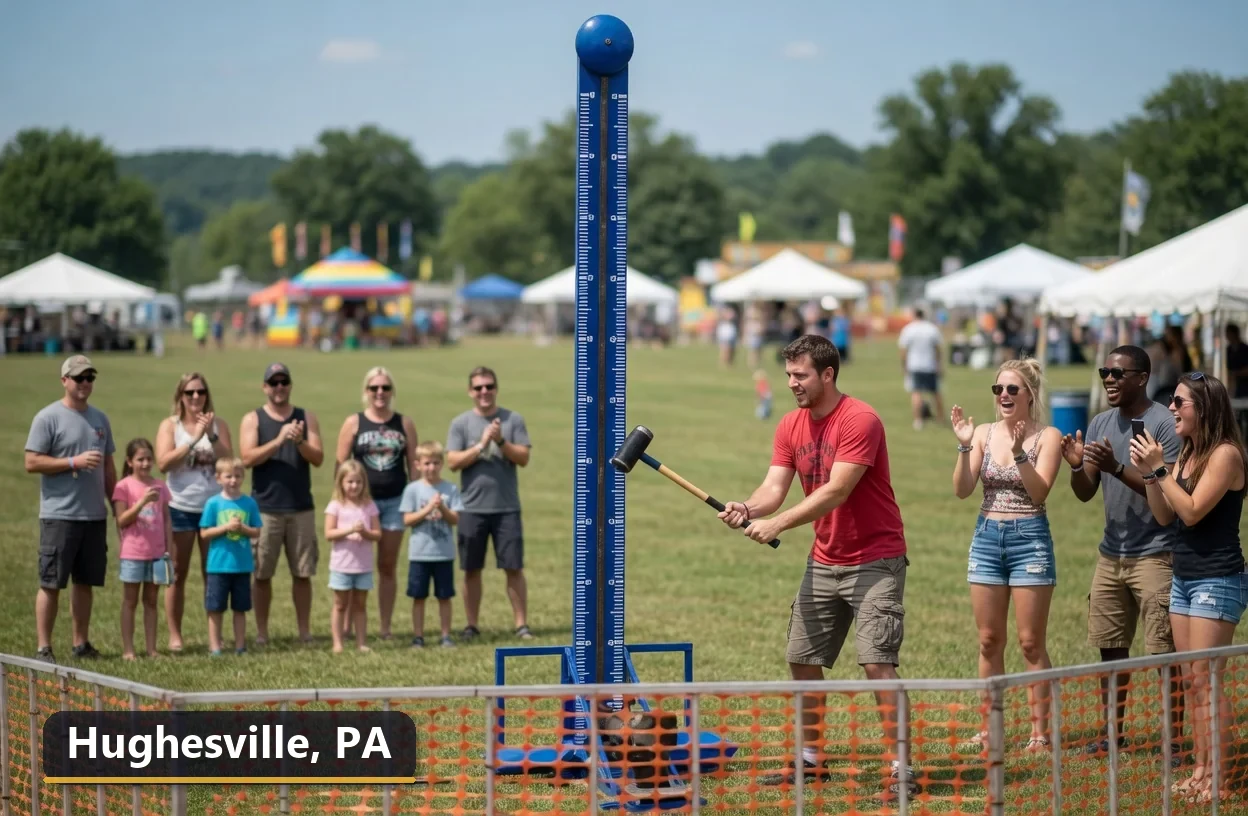 High striker carnival game rental in Hughesville, Pennsylvania for field days, parties and events