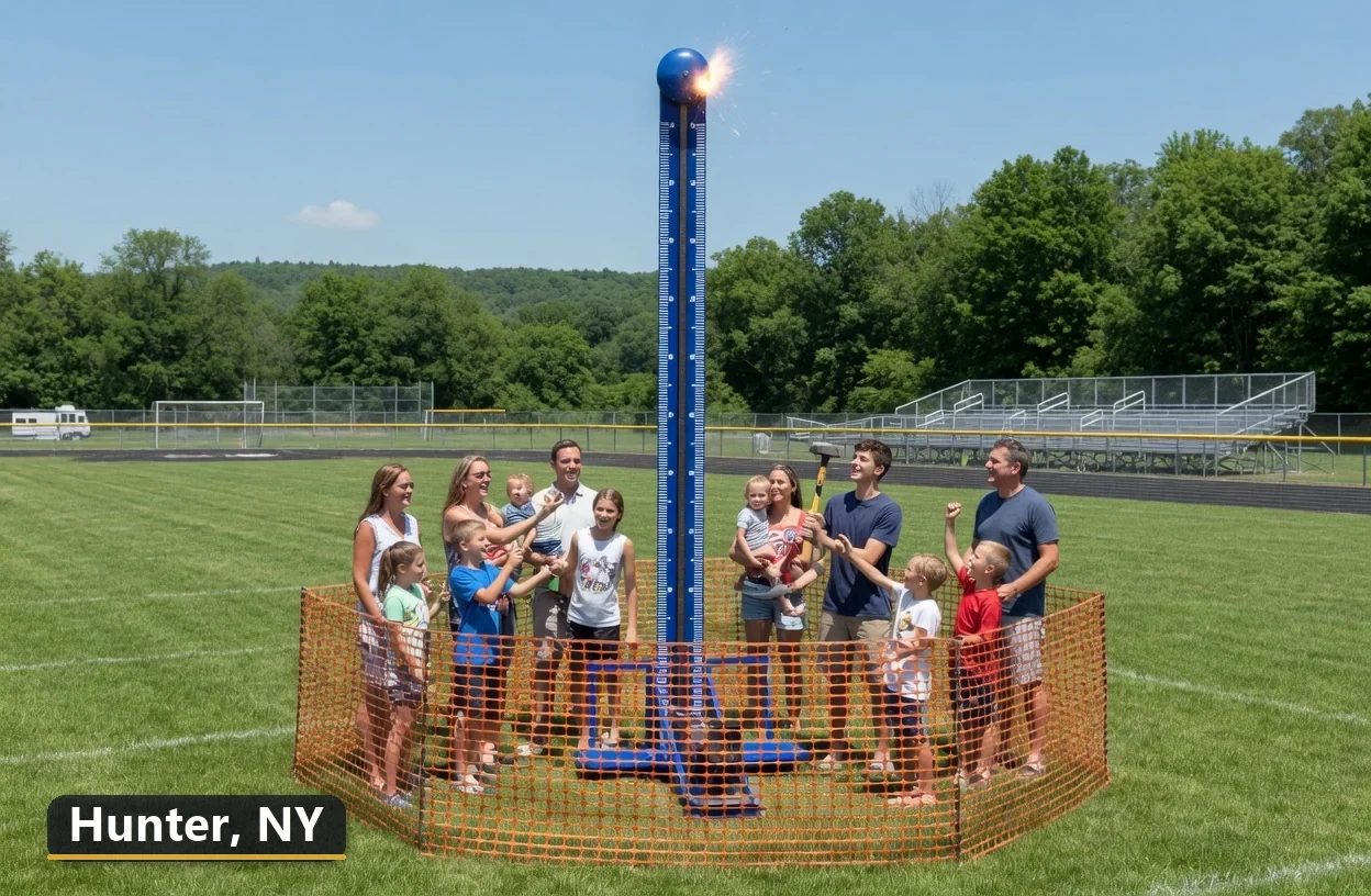 High striker carnival game rental in Hunter, New York for field days, parties and events