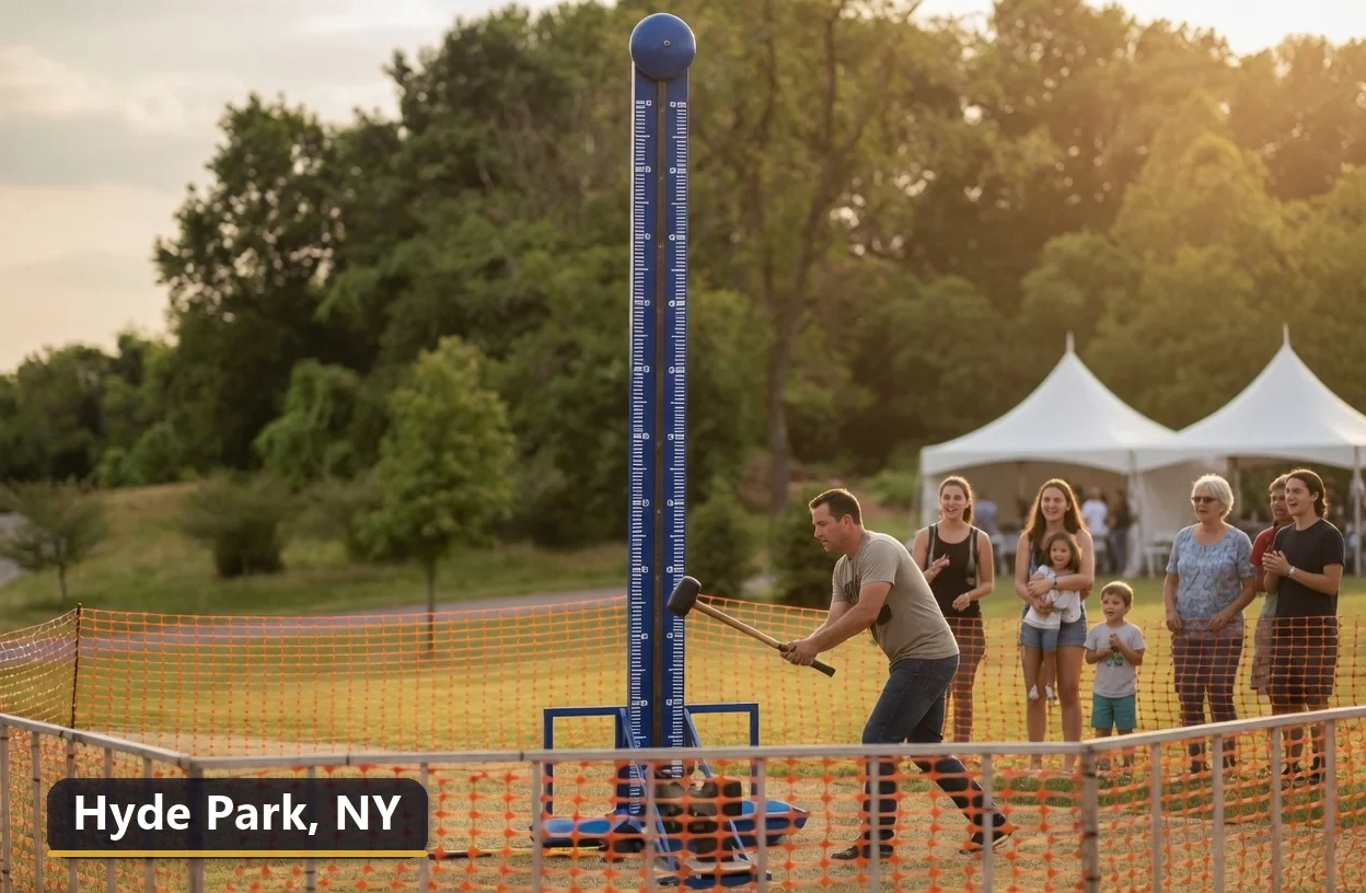 High striker carnival game rental in Hyde Park, New York for field days, parties and events