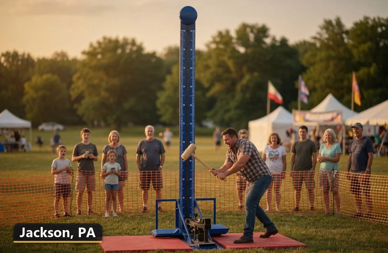High striker carnival game rental in Jackson, Pennsylvania for field days, parties and events
