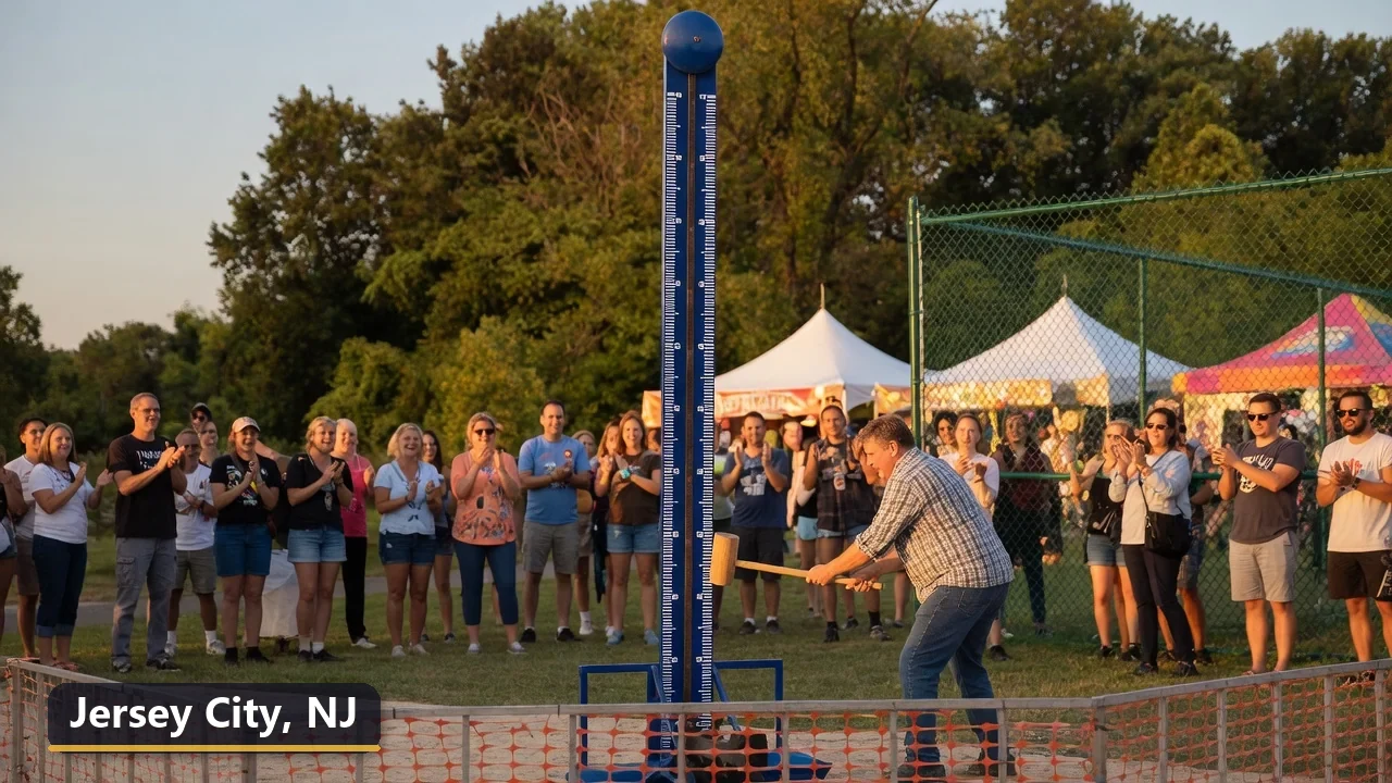 High striker carnival game rental in Jersey City, New Jersey for field days, parties and events