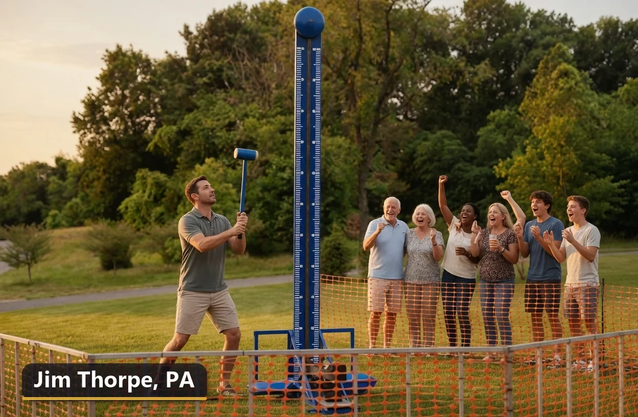 High striker carnival game rental in Jim Thorpe, Pennsylvania for field days, parties and events