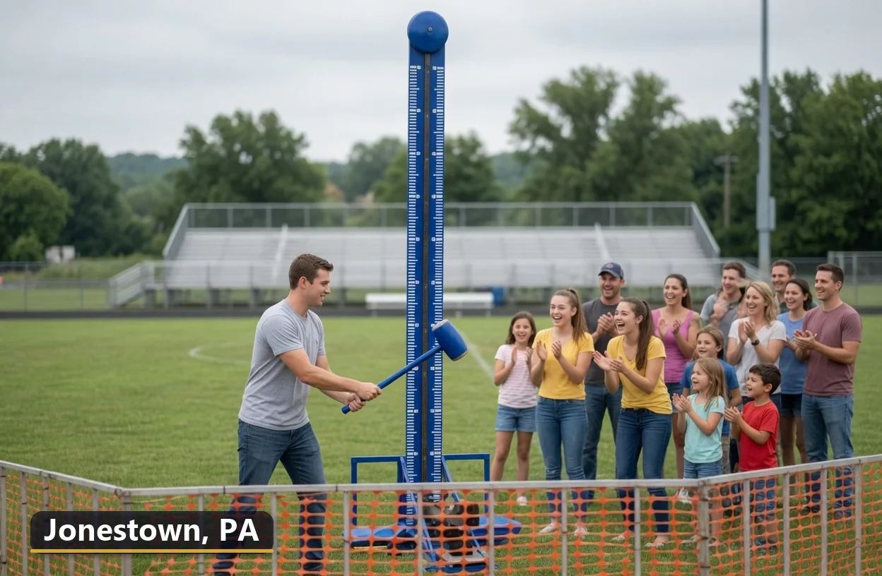 High striker carnival game rental in Jonestown, Pennsylvania for field days, parties and events