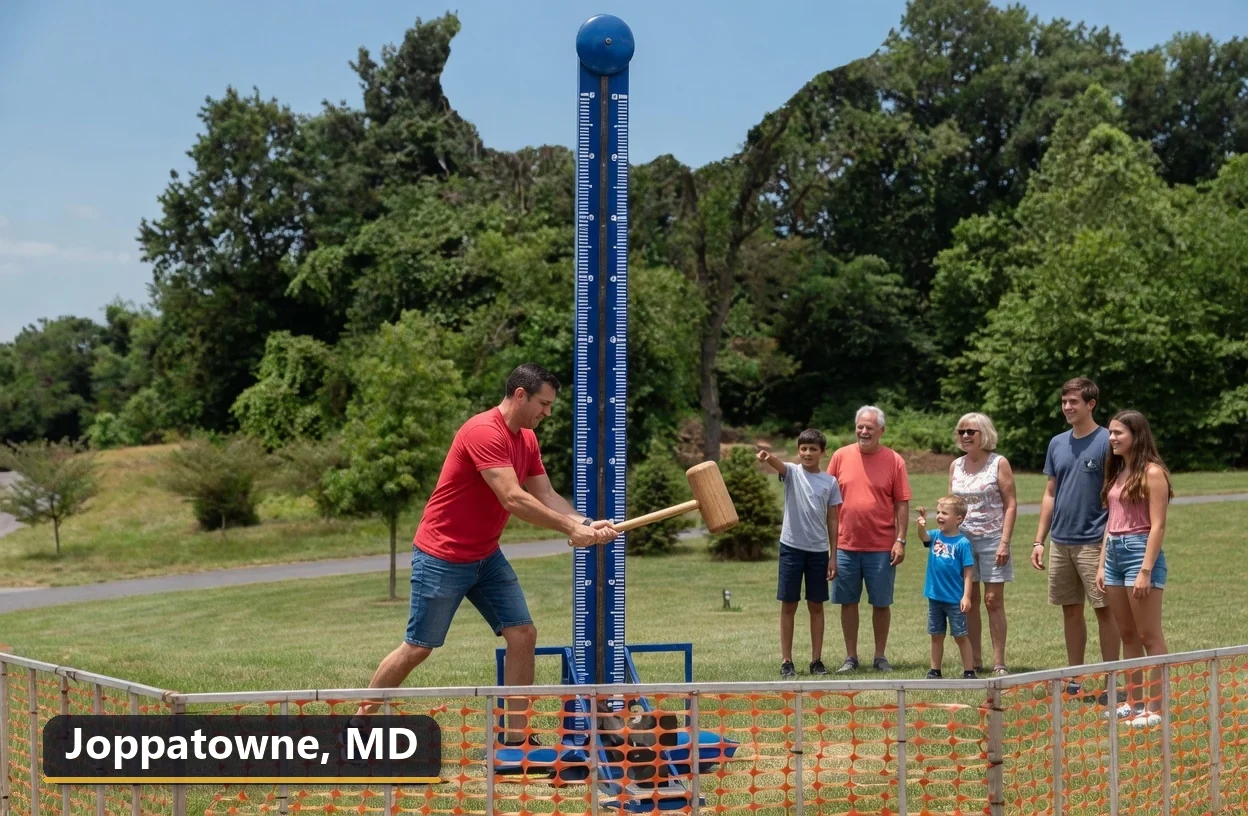 High striker carnival game rental in Joppatowne, Maryland for field days, parties and events