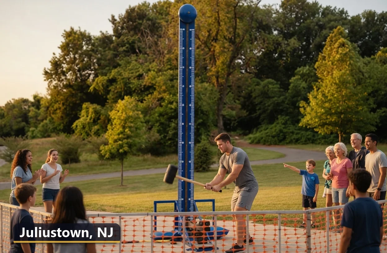 High striker carnival game rental in Juliustown, New Jersey for field days, parties and events
