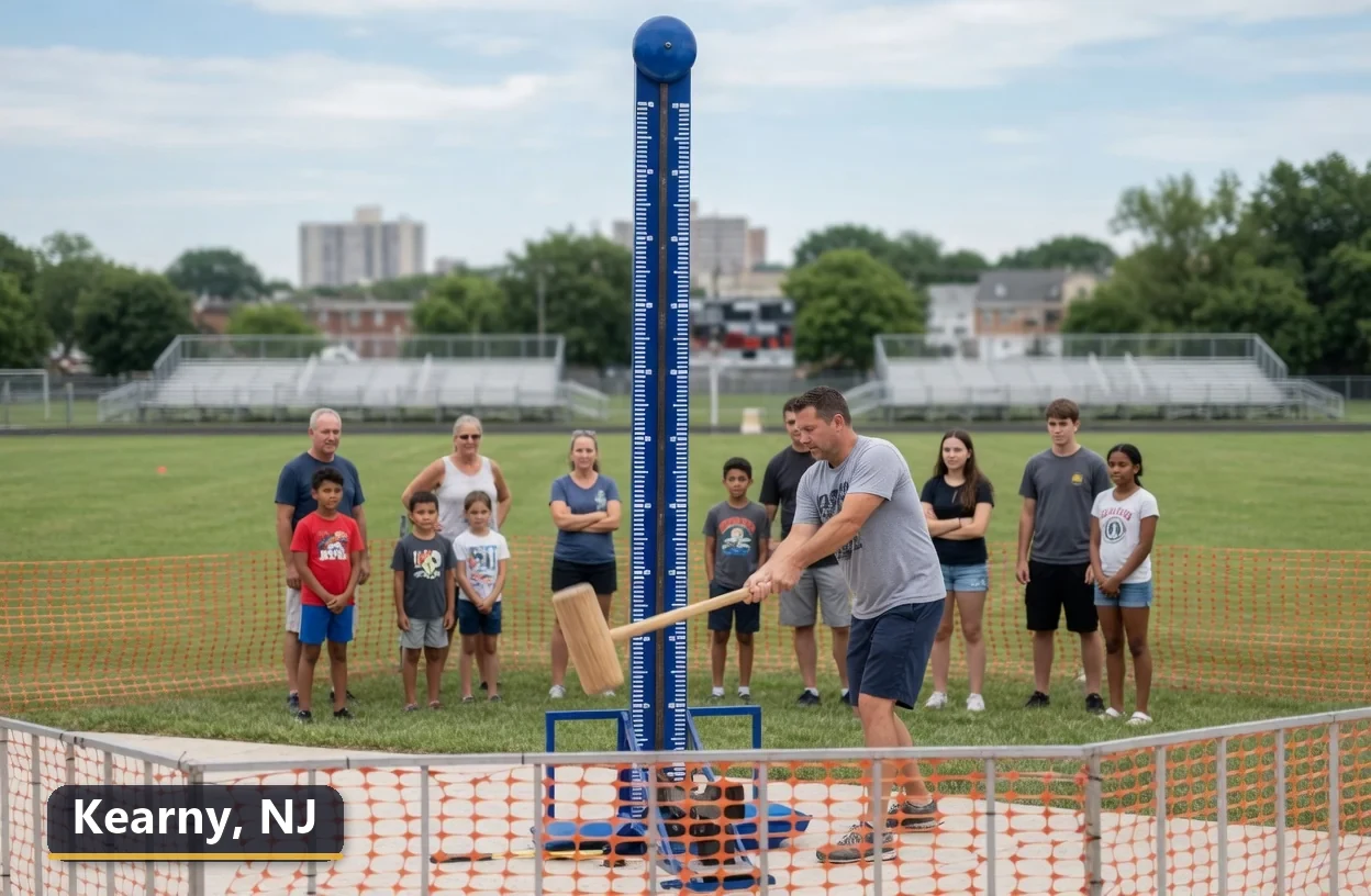 High striker carnival game rental in Kearny, New Jersey for field days, parties and events