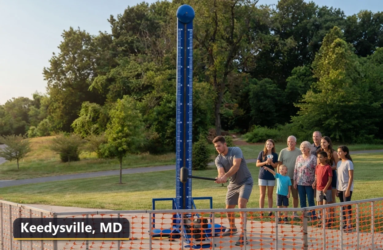 High striker carnival game rental in Keedysville, Maryland for field days, parties and events