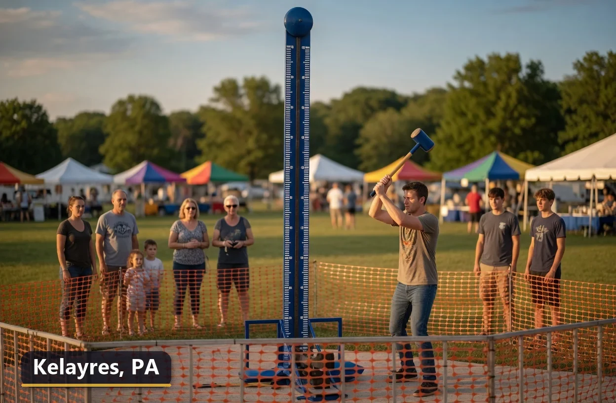 High striker carnival game rental in Kelayres, Pennsylvania for field days, parties and events