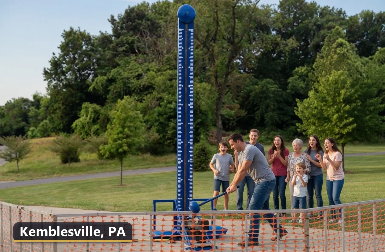 High striker carnival game rental in Kemblesville, Pennsylvania for field days, parties and events