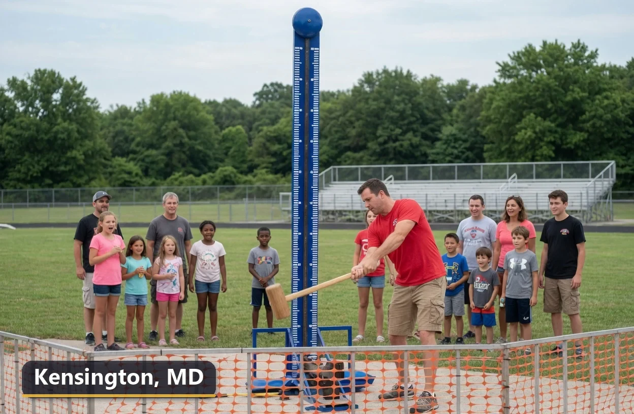 High striker carnival game rental in Kensington, Maryland for field days, parties and events