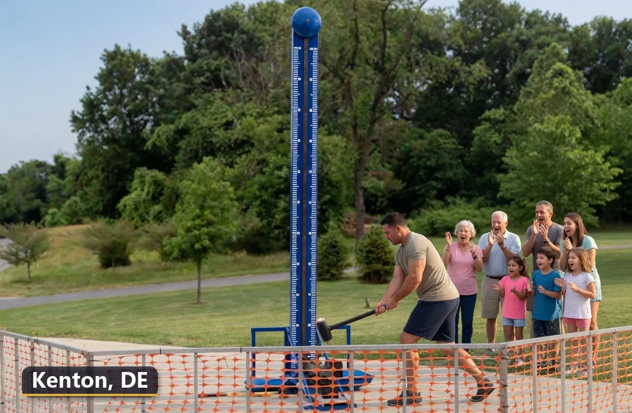 High striker carnival game rental in Kenton, Delaware for field days, parties and events