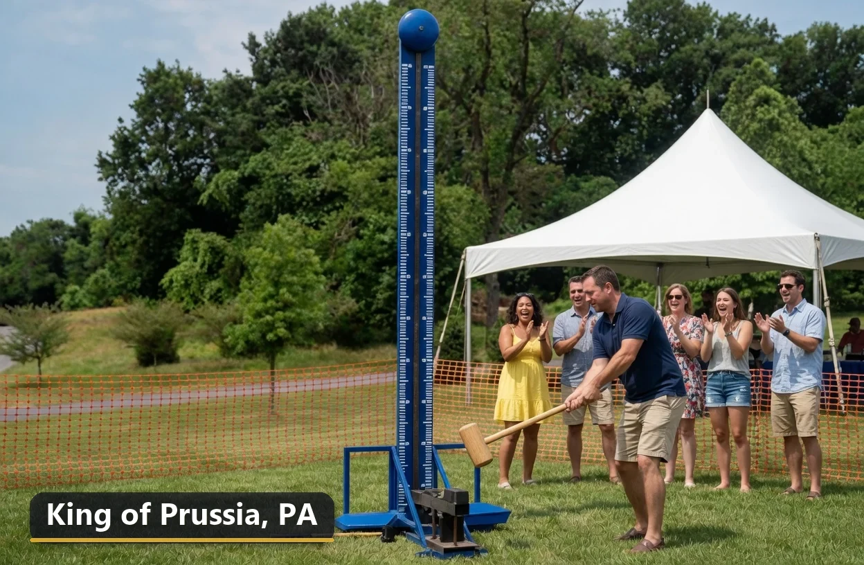 High striker carnival game rental in King of Prussia, Pennsylvania for field days, parties and events