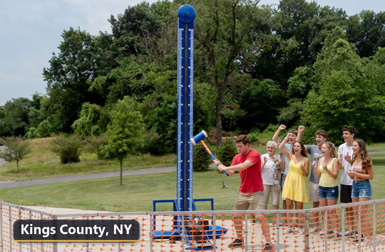 High striker carnival game rental in Kings County, New York for field days, parties and events
