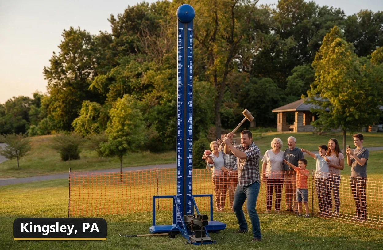High striker carnival game rental in Kingsley, Pennsylvania for field days, parties and events