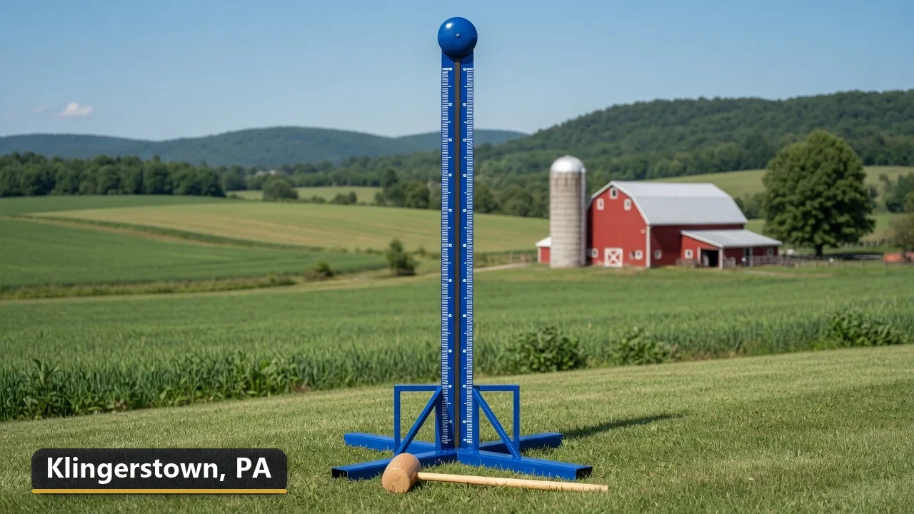 High striker carnival game rental in Klingerstown, Pennsylvania for field days, parties and events