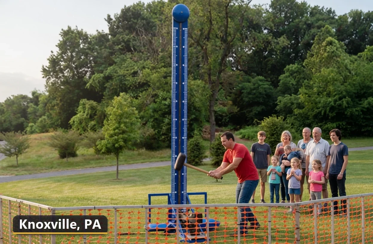 High striker carnival game rental in Knoxville, Pennsylvania for field days, parties and events