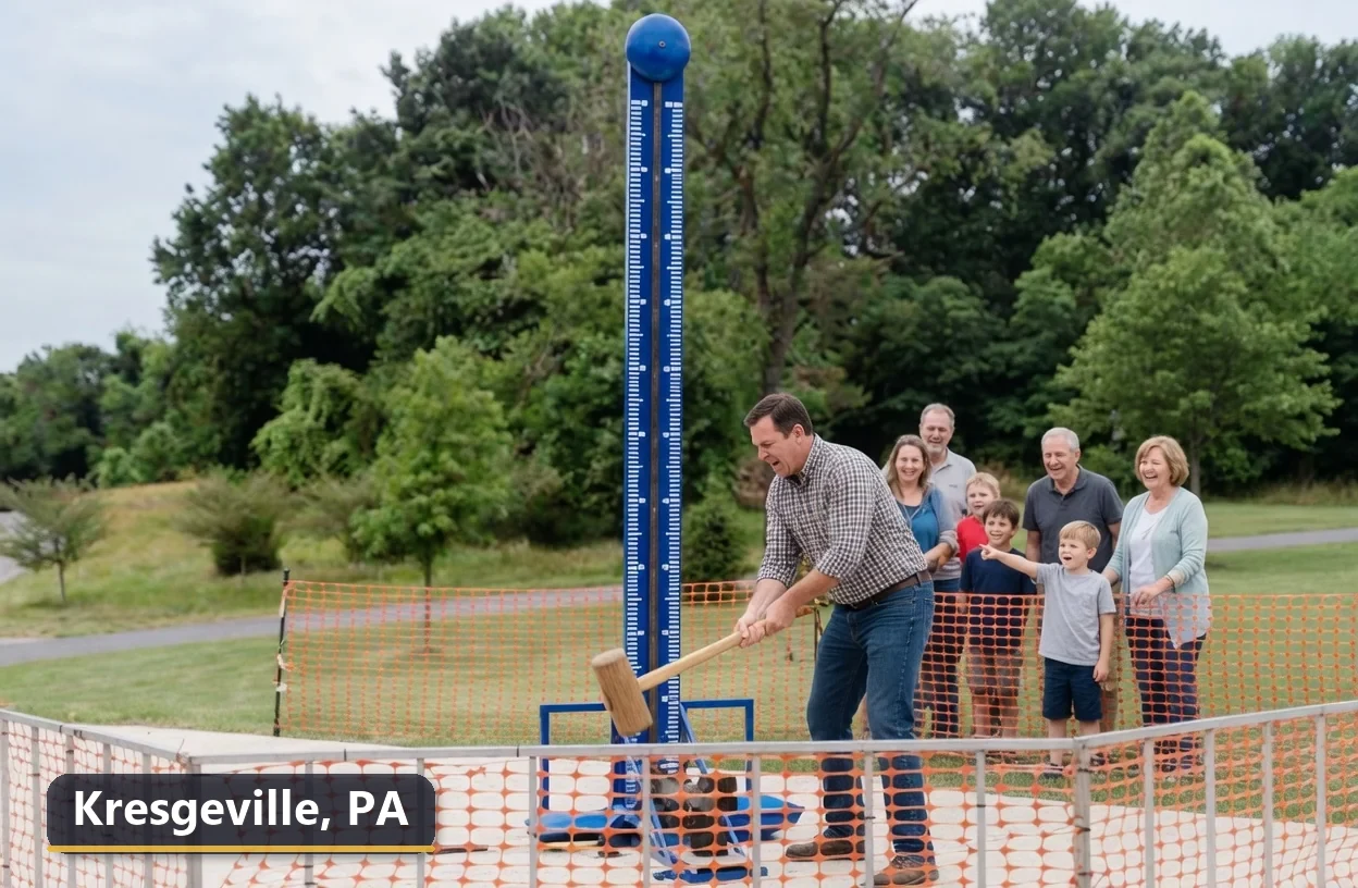 High striker carnival game rental in Kresgeville, Pennsylvania for field days, parties and events
