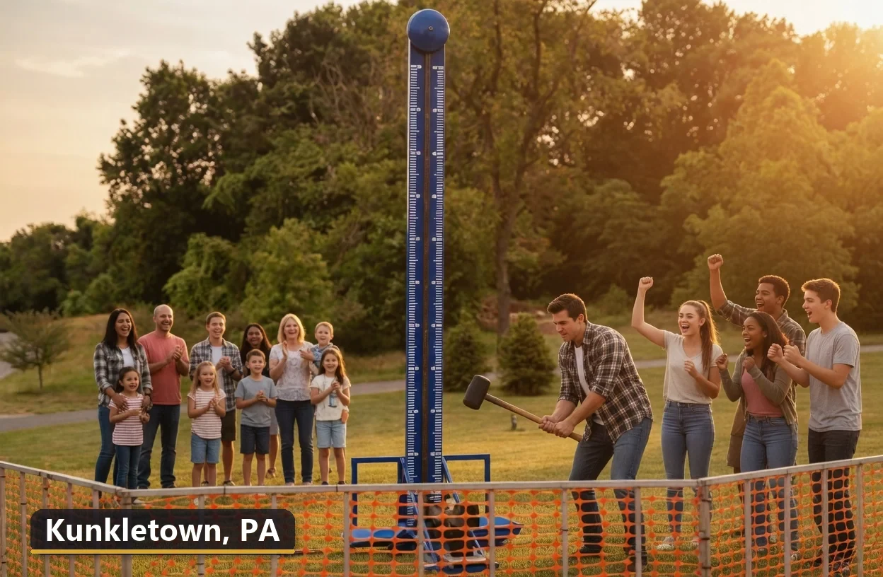 High striker carnival game rental in Kunkletown, Pennsylvania for field days, parties and events