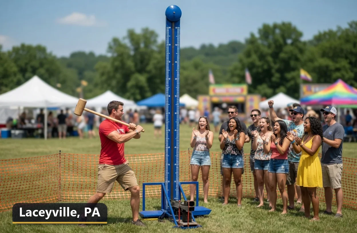 High striker carnival game rental in Laceyville, Pennsylvania for field days, parties and events