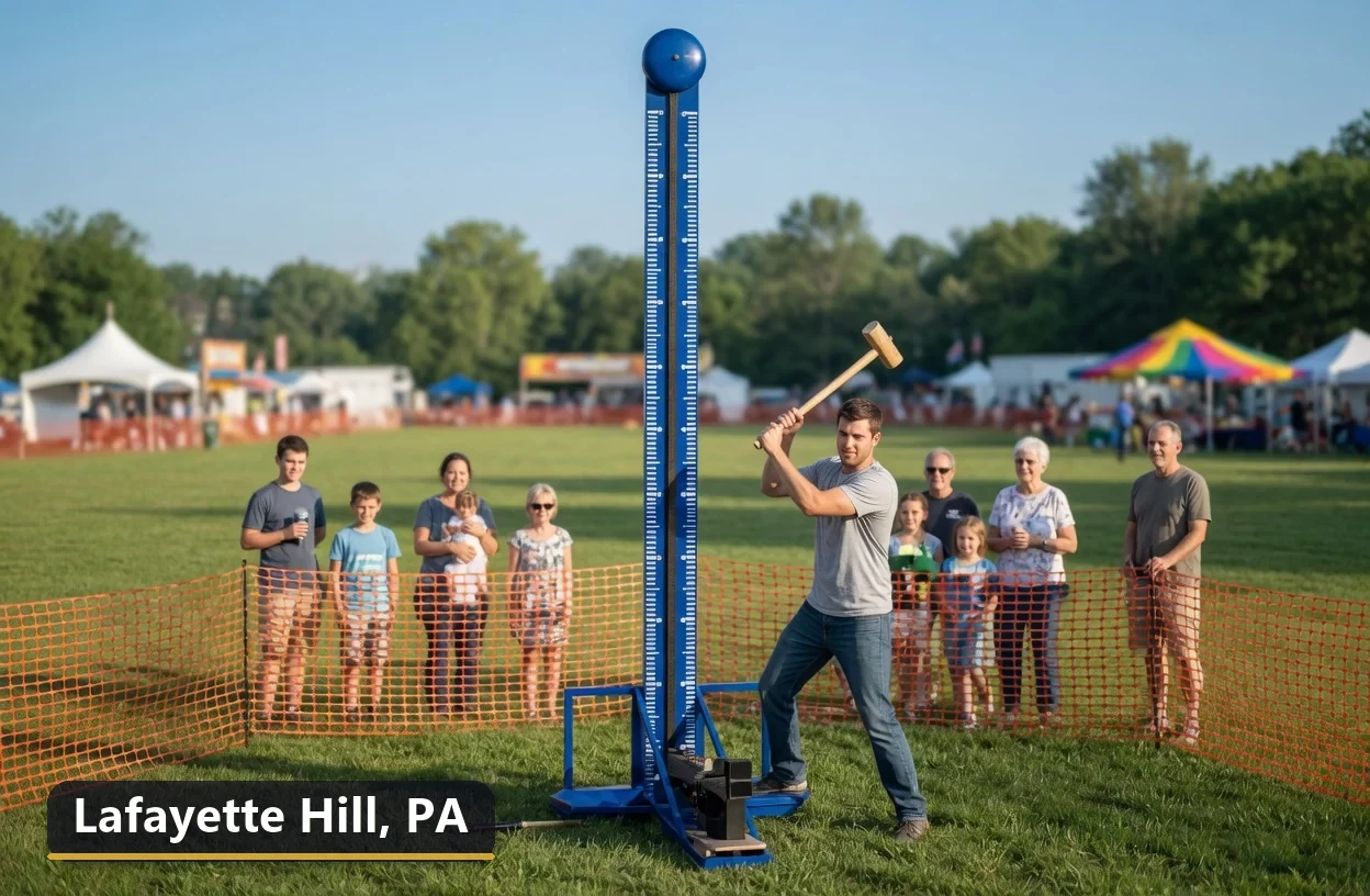 High striker carnival game rental in Lafayette Hill, Pennsylvania for field days, parties and events