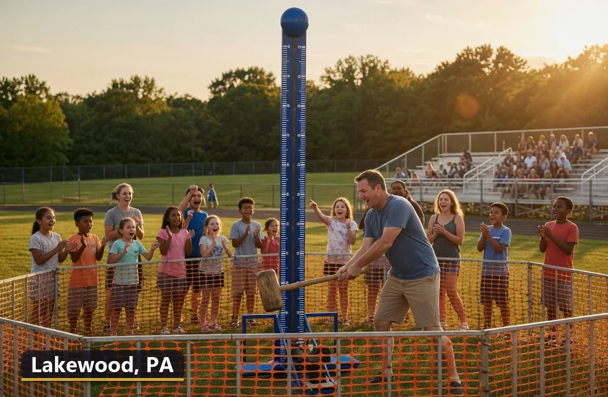 High striker carnival game rental in Lakewood, Pennsylvania for field days, parties and events