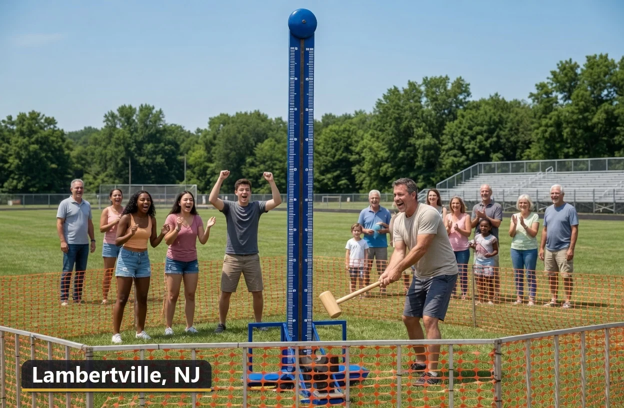High striker carnival game rental in Lambertville, New Jersey for field days, parties and events