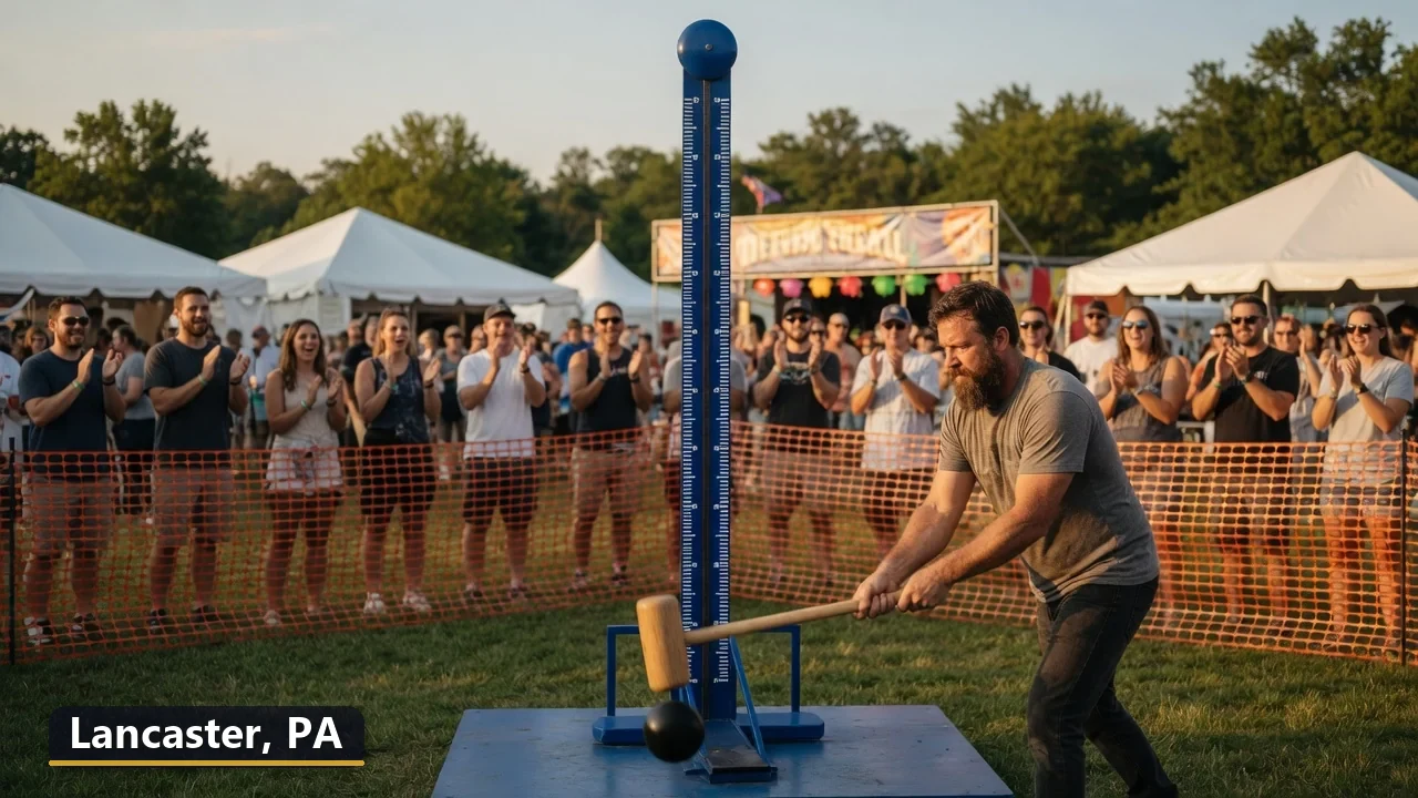 High striker carnival game rental in Lancaster, Pennsylvania for field days, parties and events