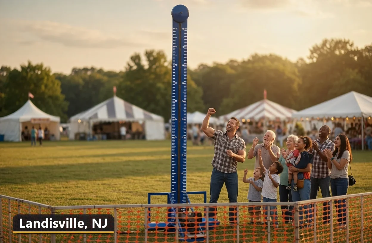 High striker carnival game rental in Landisville, New Jersey for field days, parties and events