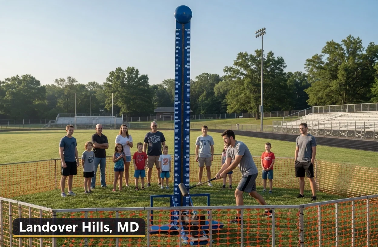 High striker carnival game rental in Landover Hills, Maryland for field days, parties and events