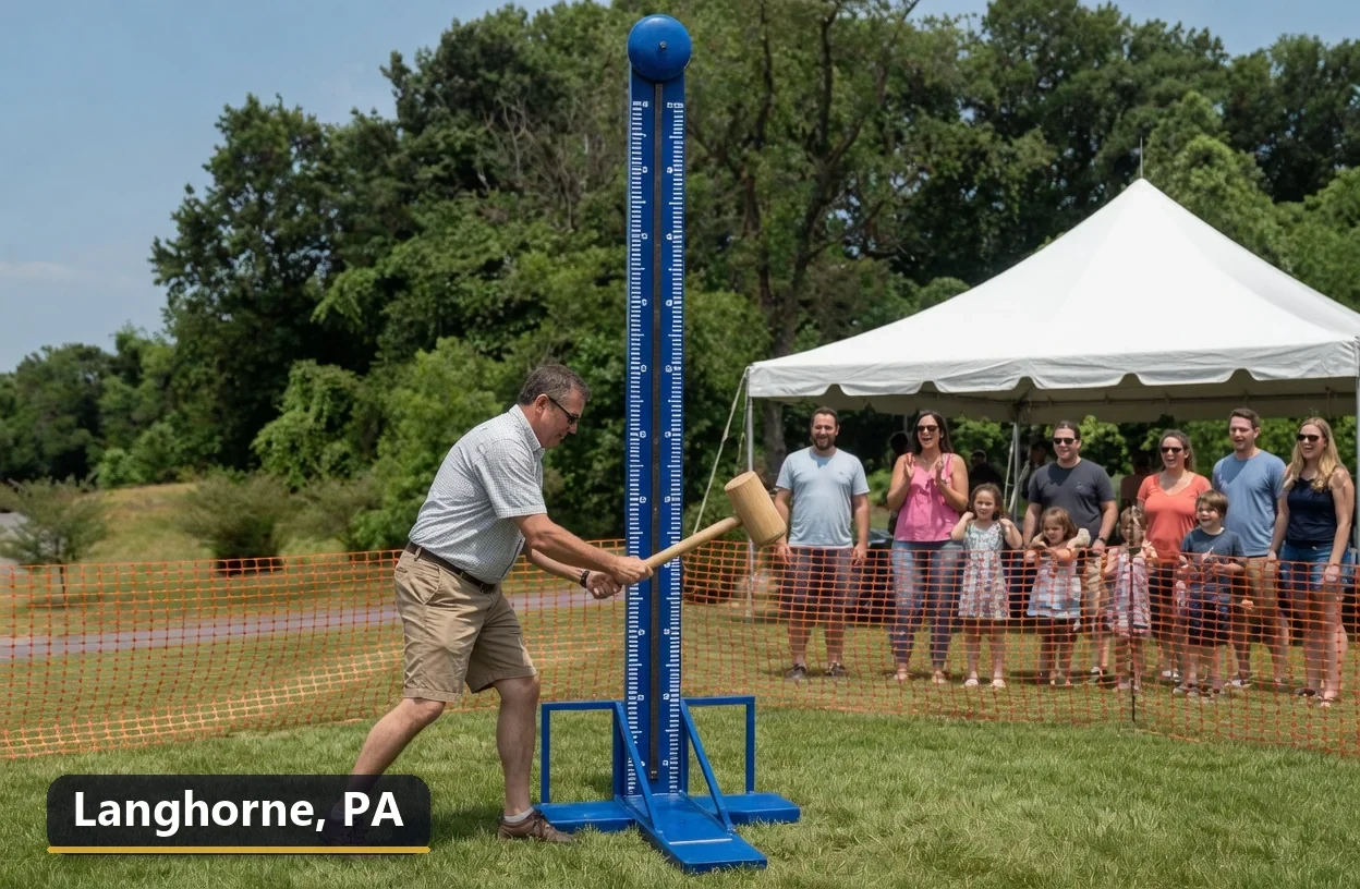 High striker carnival game rental in Langhorne, Pennsylvania for field days, parties and events