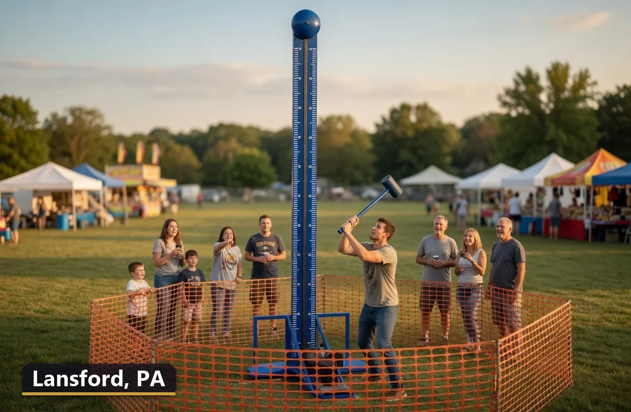 High striker carnival game rental in Lansford, Pennsylvania for field days, parties and events