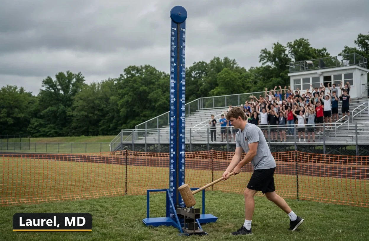 High striker carnival game rental in Laurel, Maryland for field days, parties and events