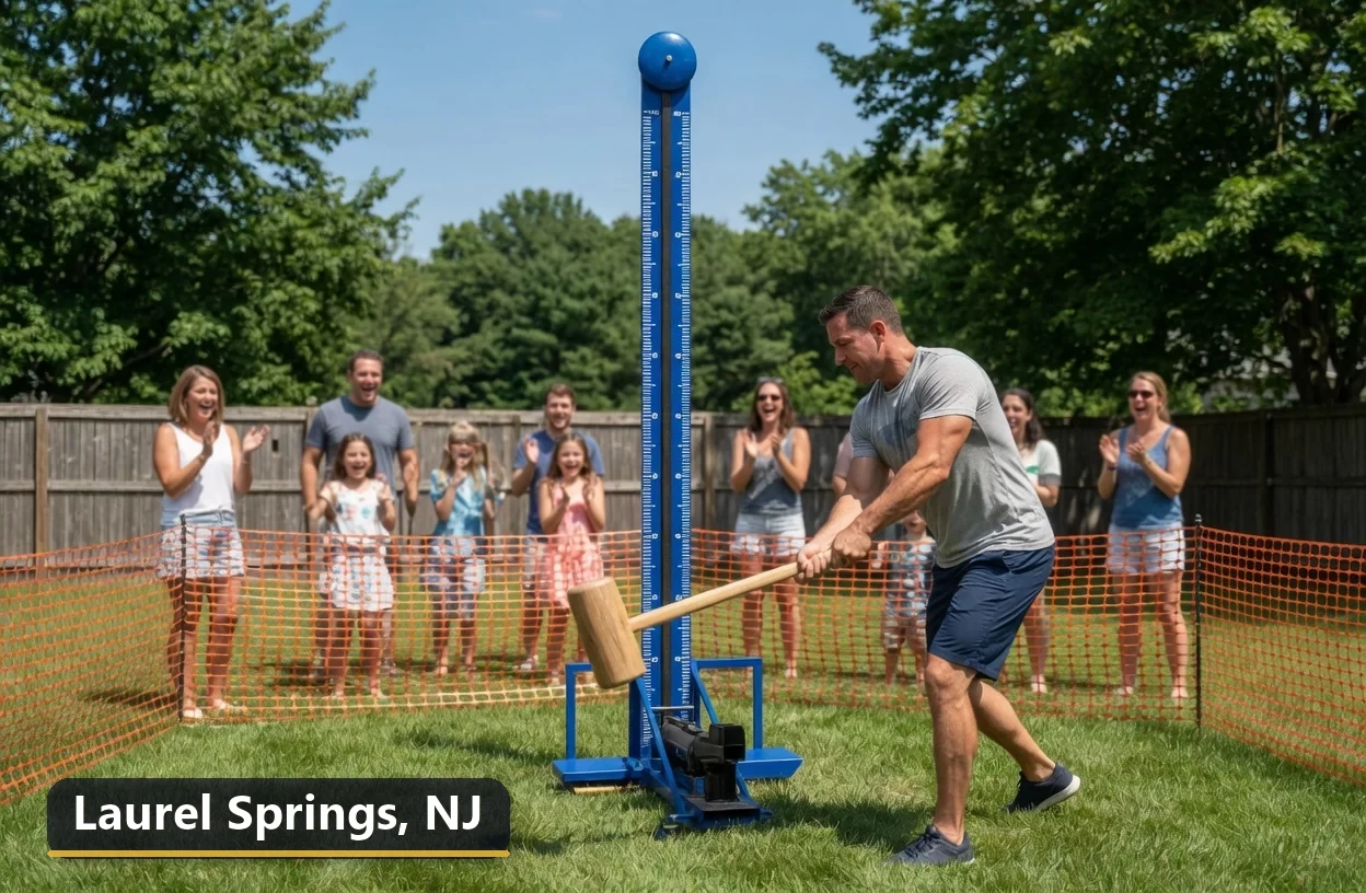 High striker carnival game rental in Laurel Springs, New Jersey for field days, parties and events