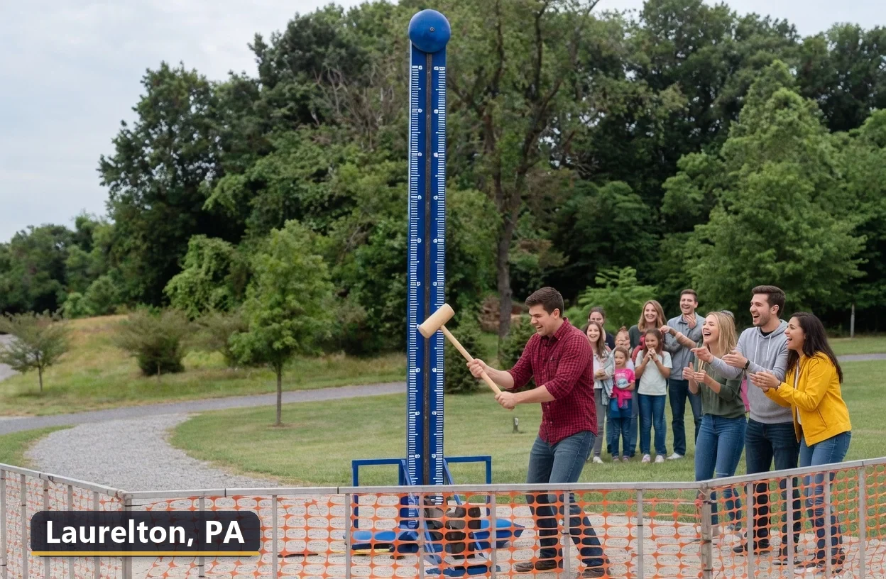 High striker carnival game rental in Laurelton, Pennsylvania for field days, parties and events