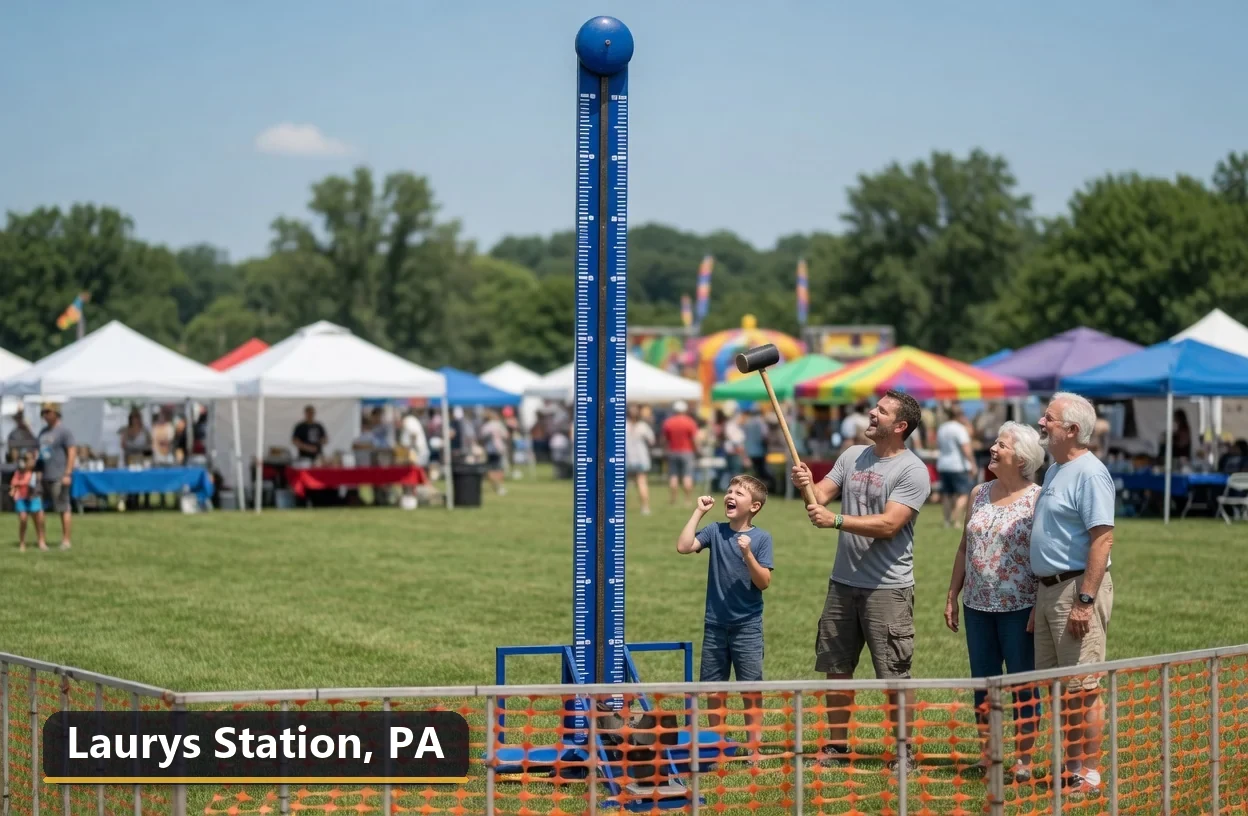 High striker carnival game rental in Laurys Station, Pennsylvania for field days, parties and events