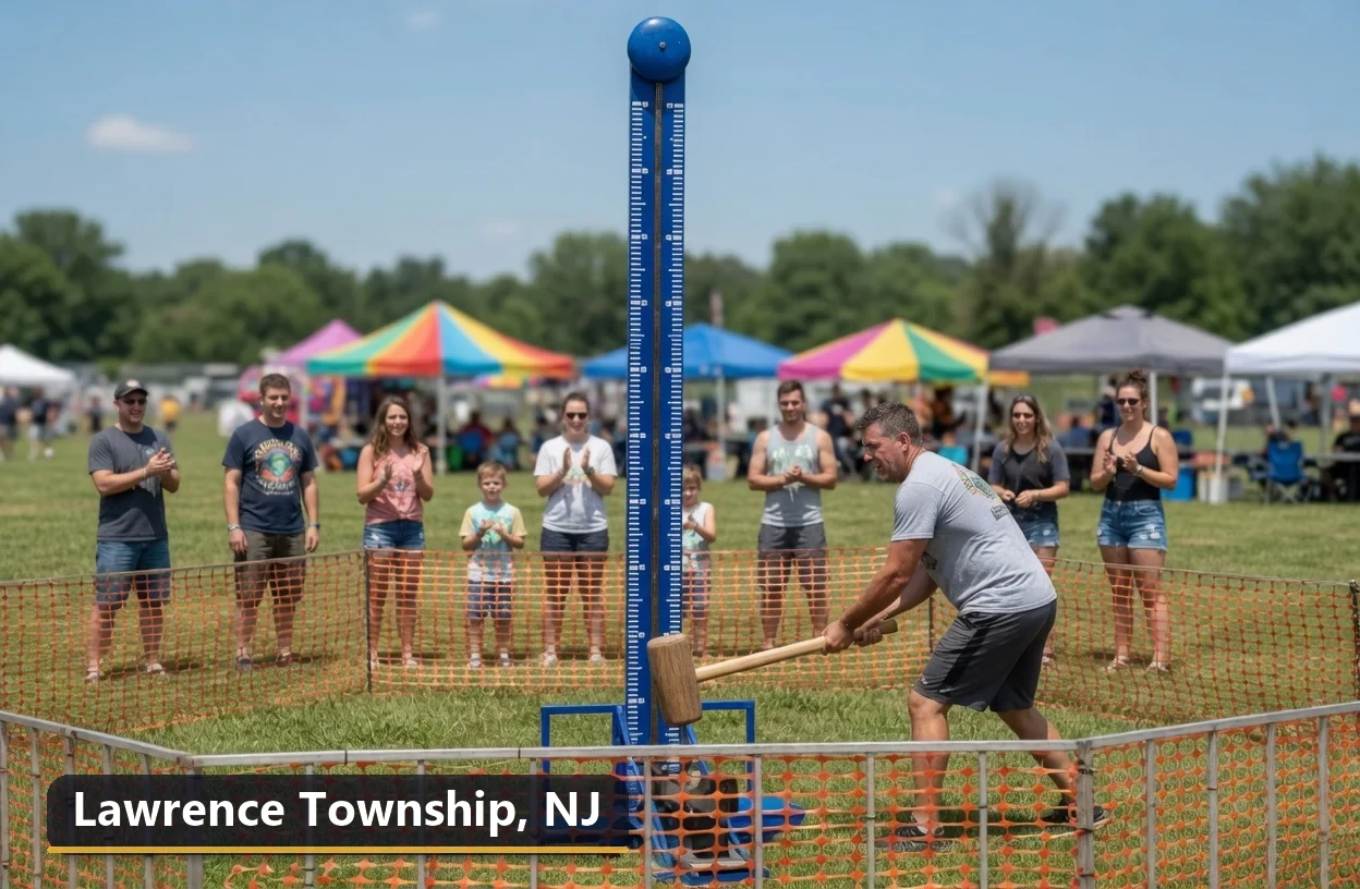 High striker carnival game rental in Lawrence Township, New Jersey for field days, parties and events