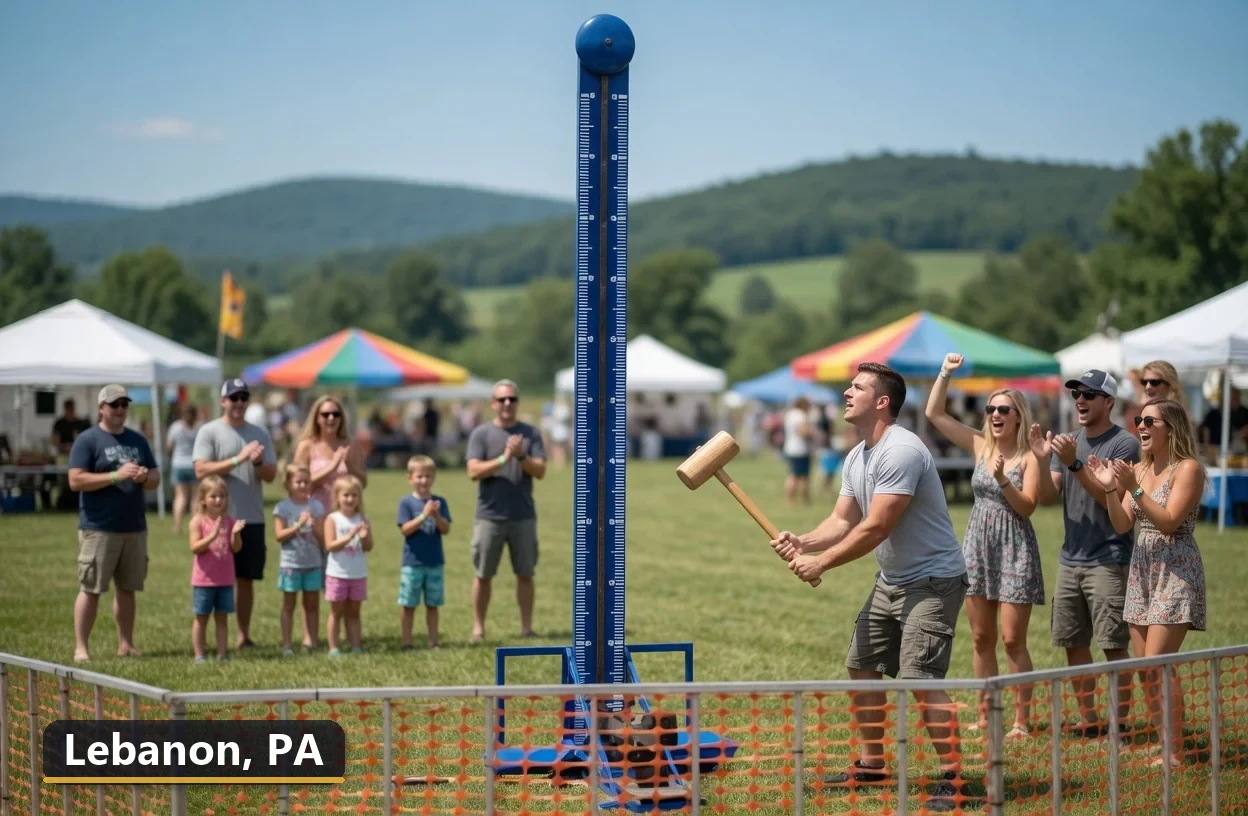 High striker carnival game rental in Lebanon, Pennsylvania for field days, parties and events