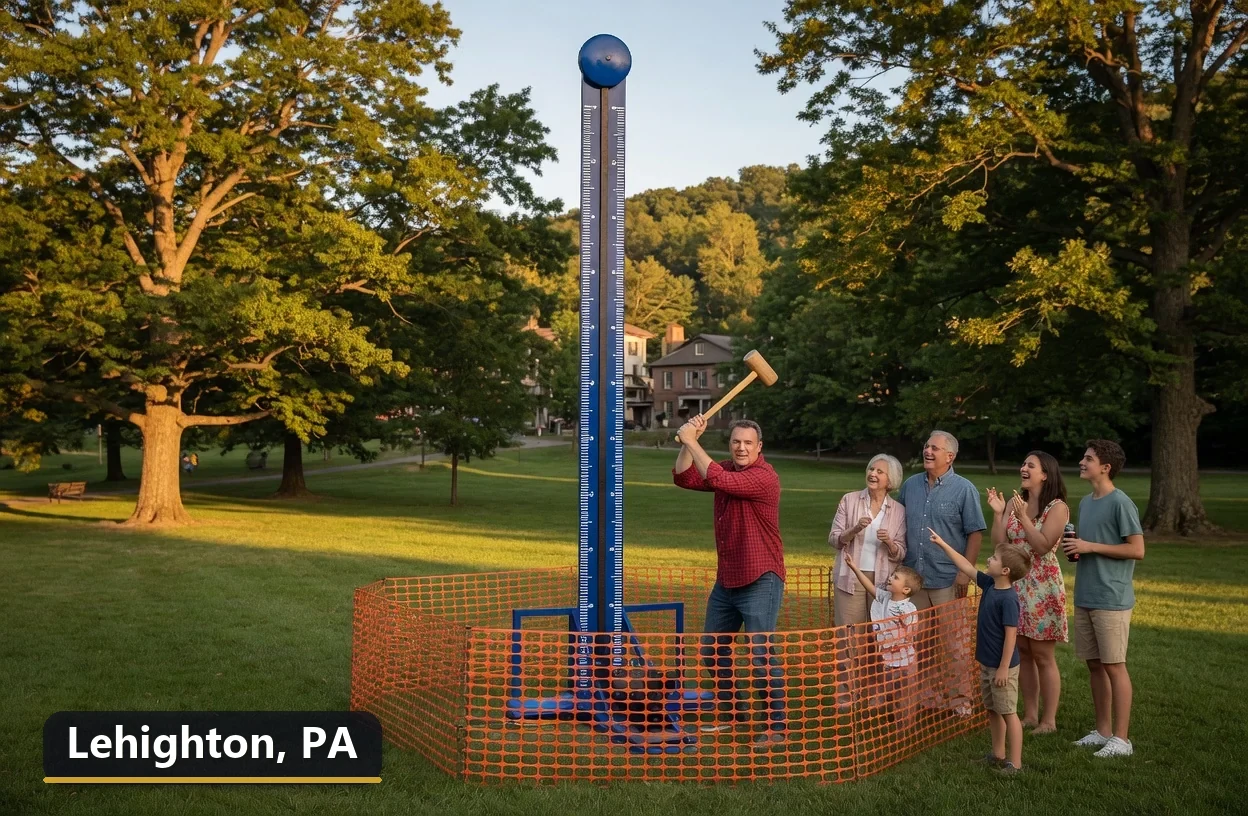 High striker carnival game rental in Lehighton, Pennsylvania for field days, parties and events