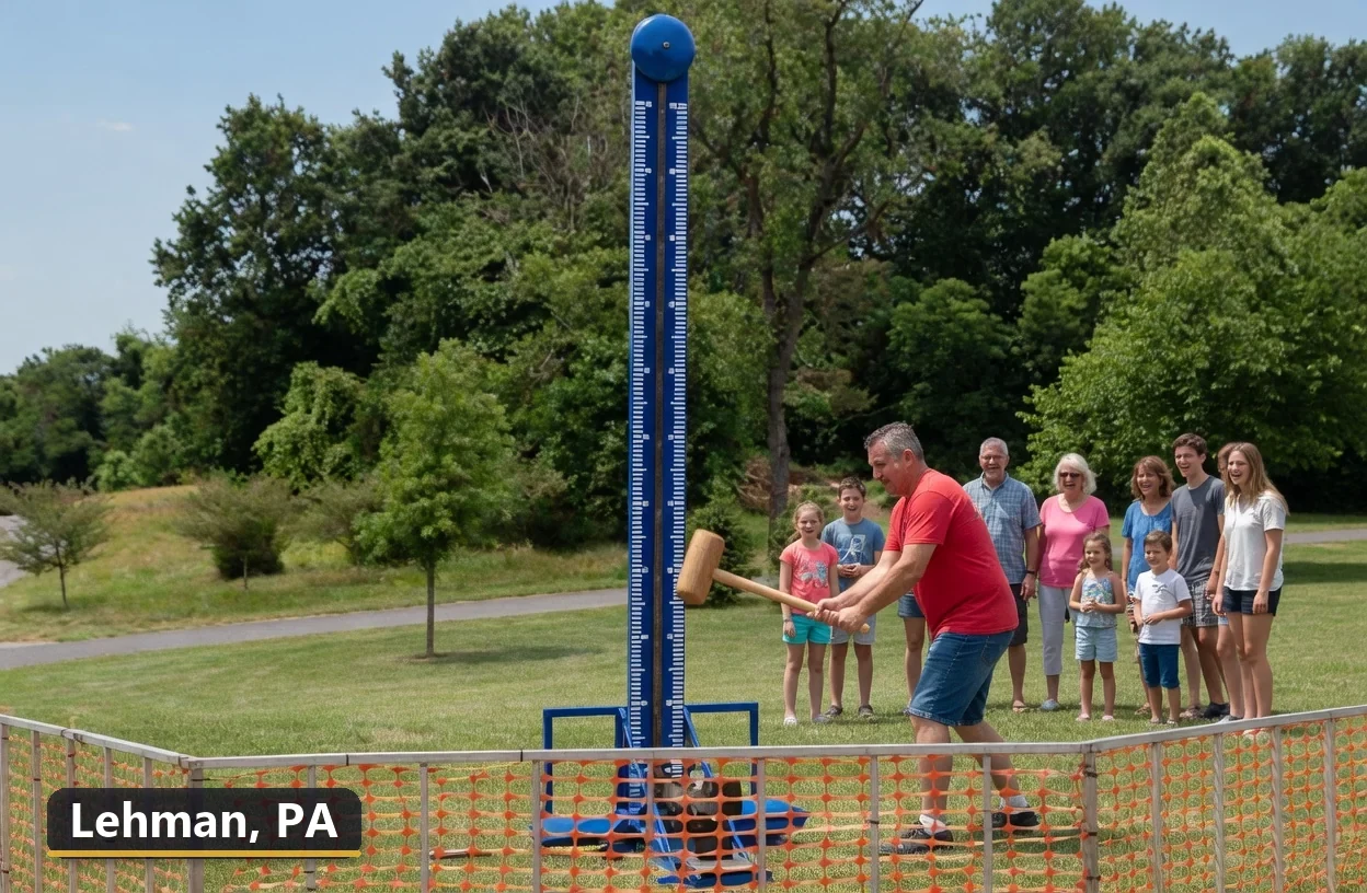 High striker carnival game rental in Lehman, Pennsylvania for field days, parties and events