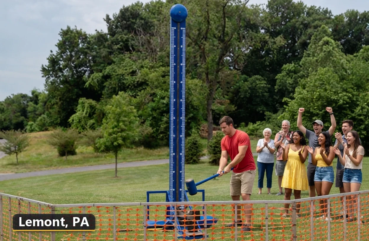 High striker carnival game rental in Lemont, Pennsylvania for field days, parties and events