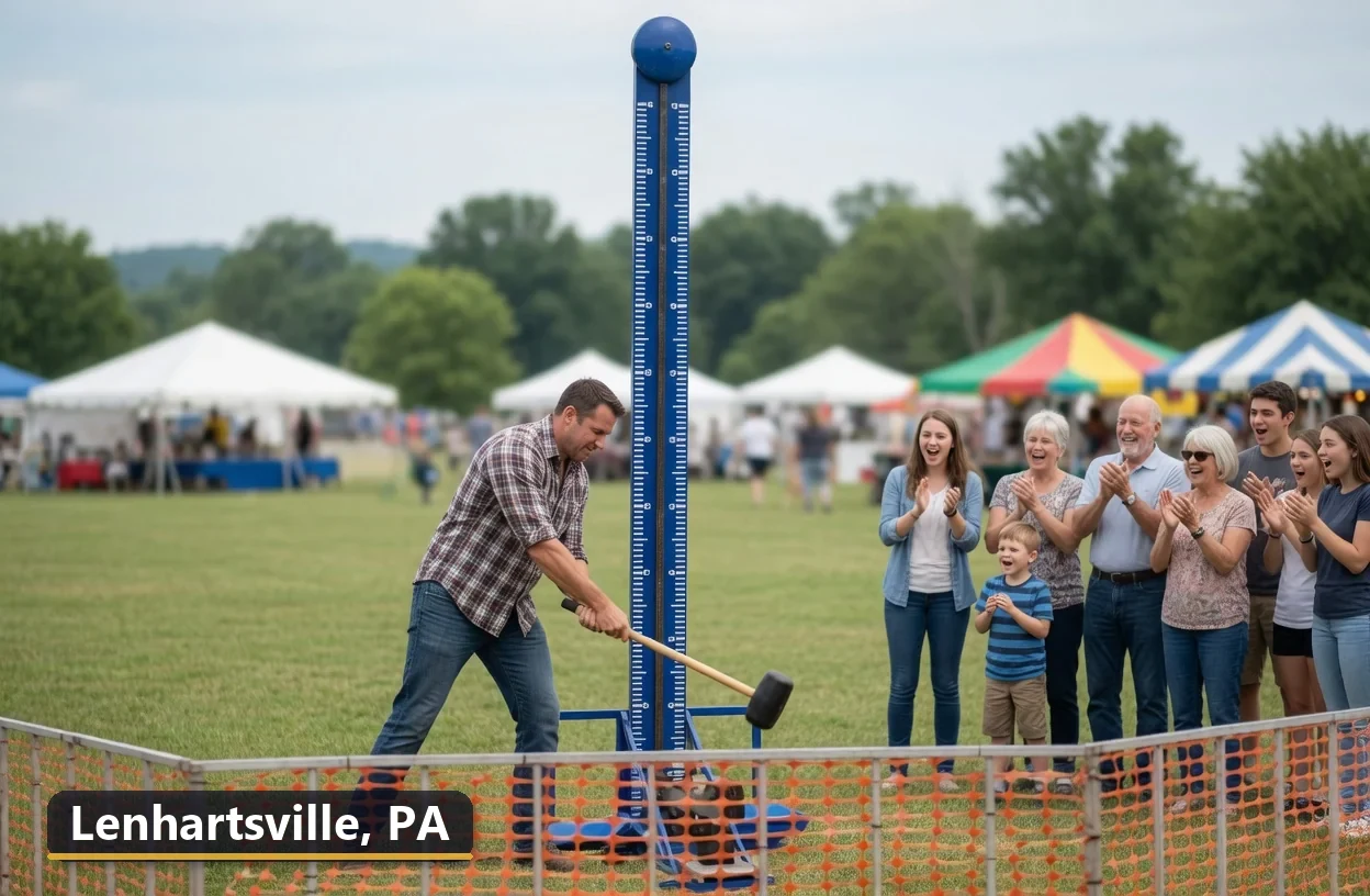High striker carnival game rental in Lenhartsville, Pennsylvania for field days, parties and events