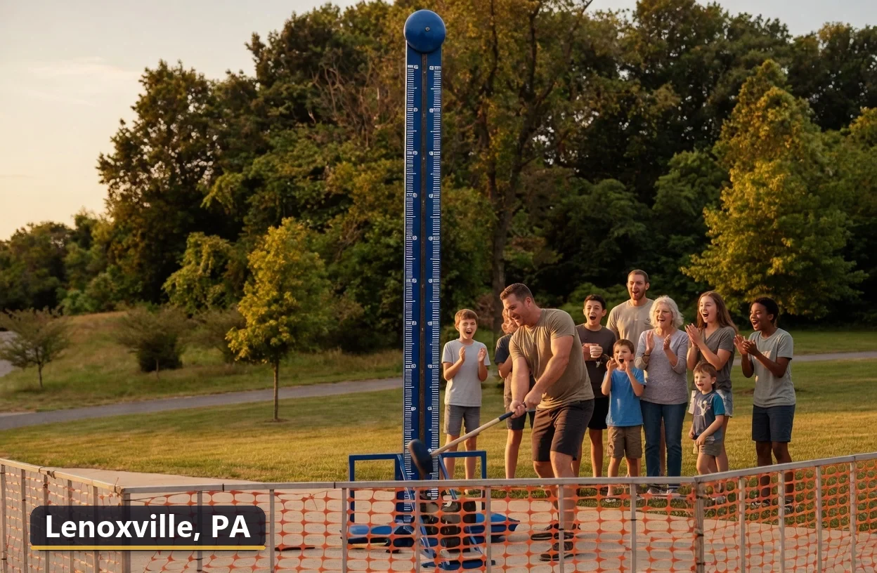 High striker carnival game rental in Lenoxville, Pennsylvania for field days, parties and events