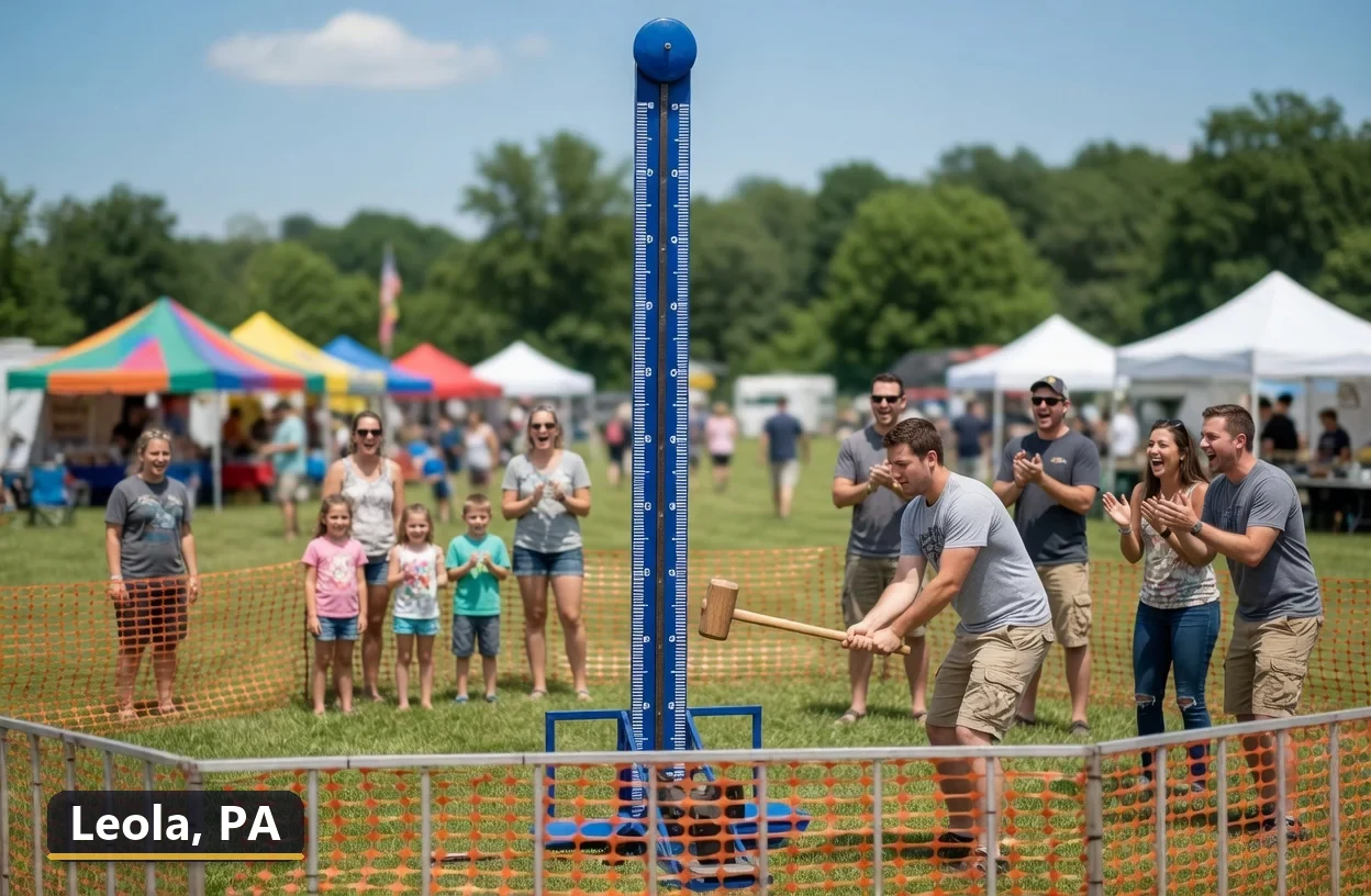 High striker carnival game rental in Leola, Pennsylvania for field days, parties and events