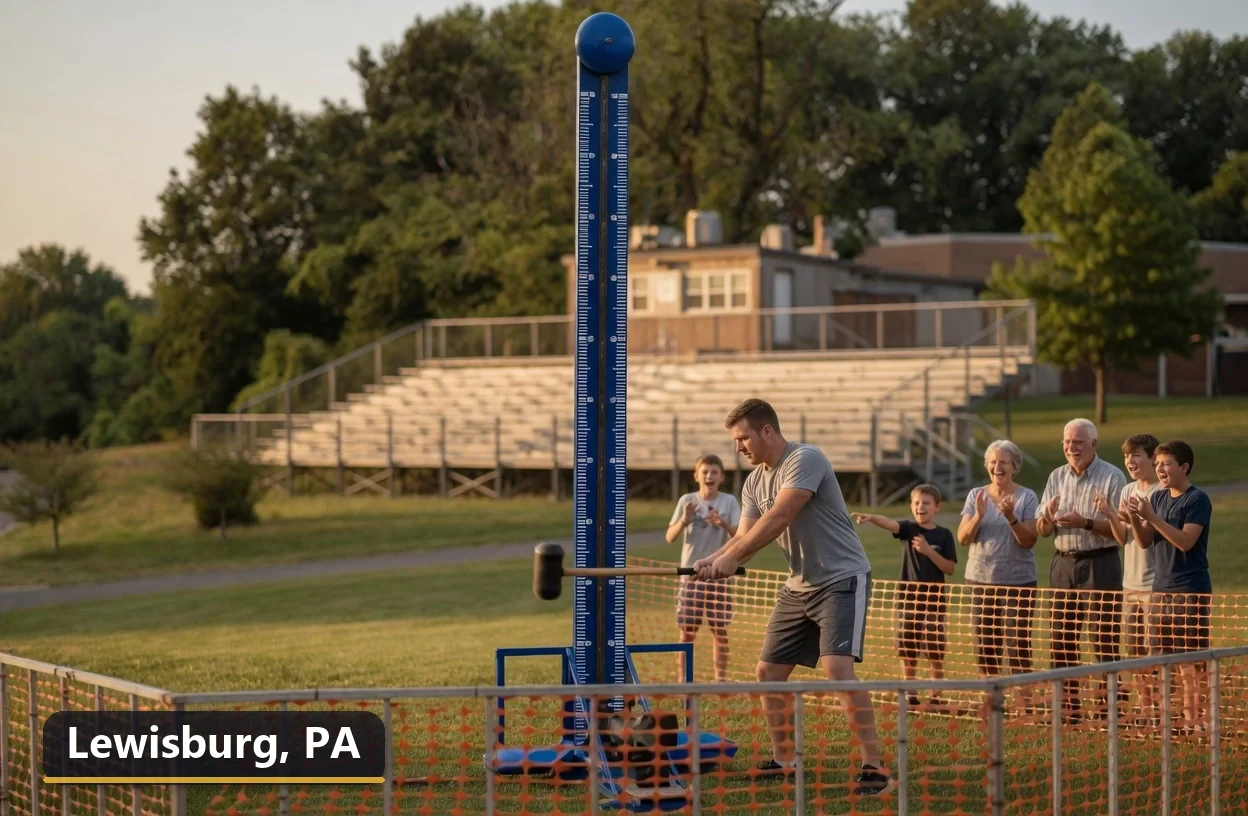 High striker carnival game rental in Lewisburg, Pennsylvania for field days, parties and events