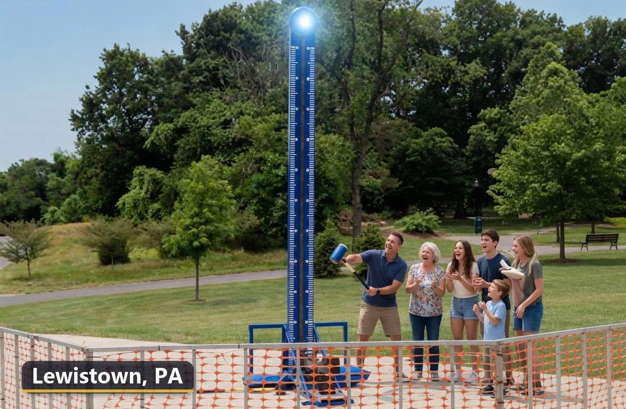 High striker carnival game rental in Lewistown, Pennsylvania for field days, parties and events