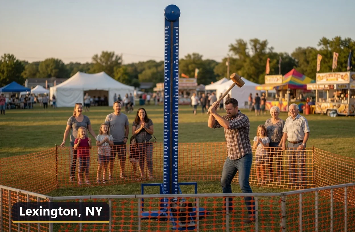 High striker carnival game rental in Lexington, New York for field days, parties and events