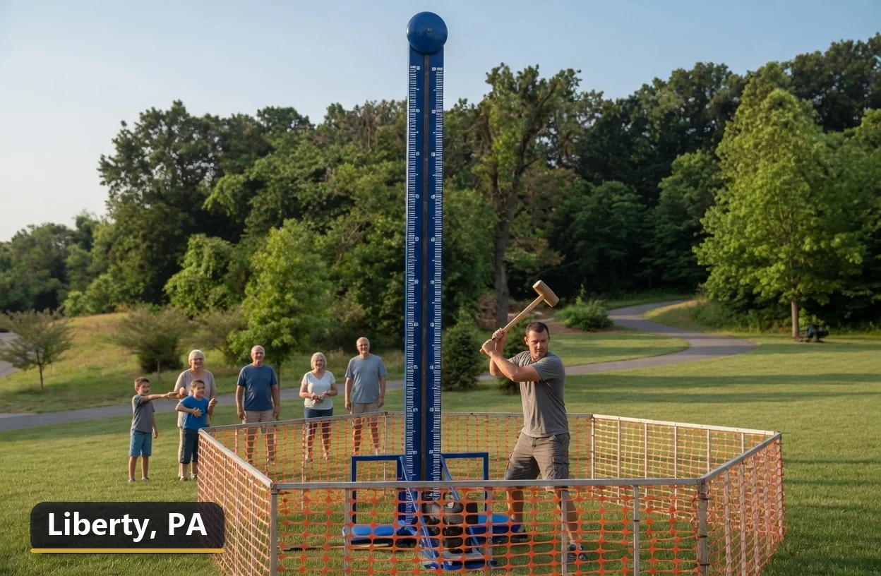 High striker carnival game rental in Liberty, Pennsylvania for field days, parties and events