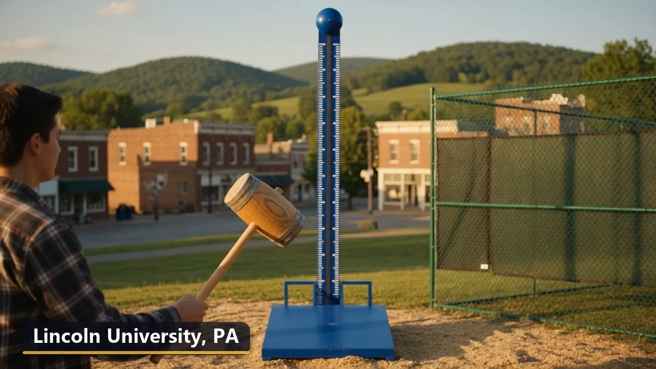High striker carnival game rental in Lincoln University, Pennsylvania for field days, parties and events