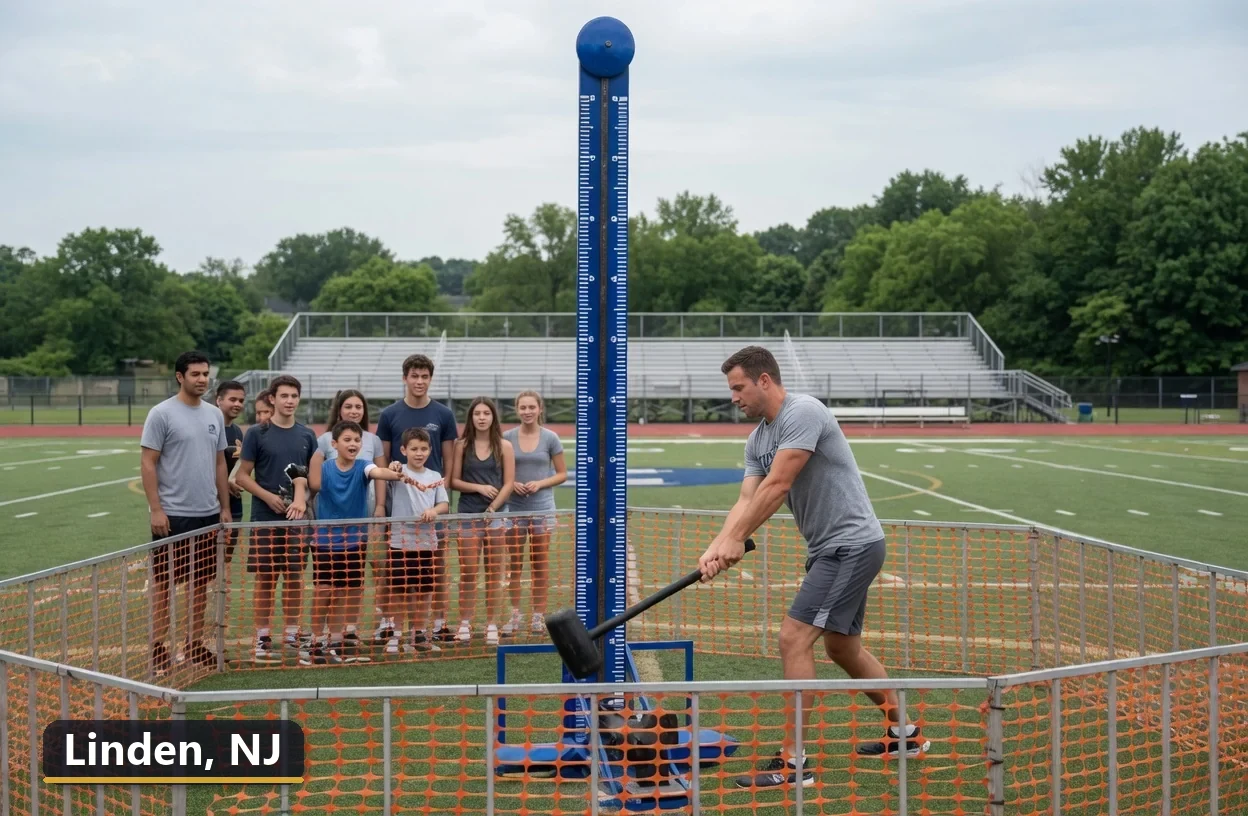 High striker carnival game rental in Linden, New Jersey for field days, parties and events