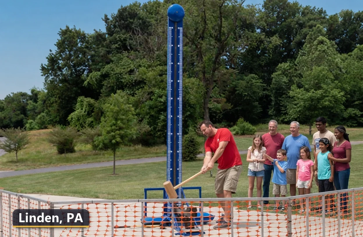 High striker carnival game rental in Linden, Pennsylvania for field days, parties and events